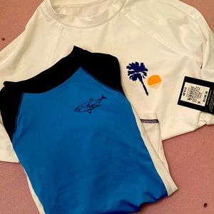 Boys rash guards, son shirts, SPF size small size medium new with tags